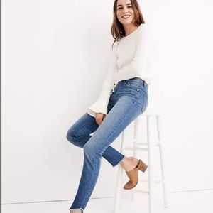 Madewell 10” high-rise skinny jeans tulip-hem